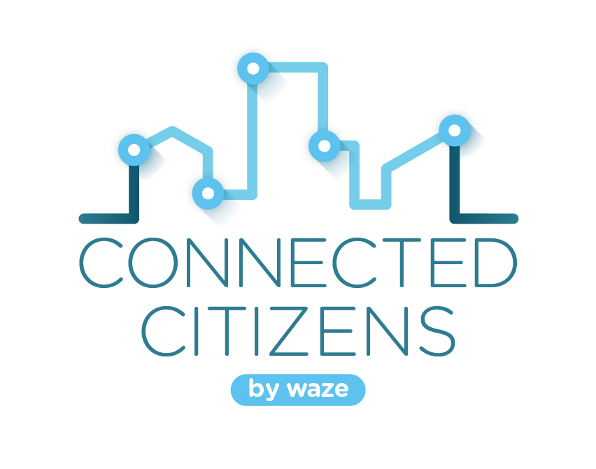 Waze Connected Citizens Program Logo (White)