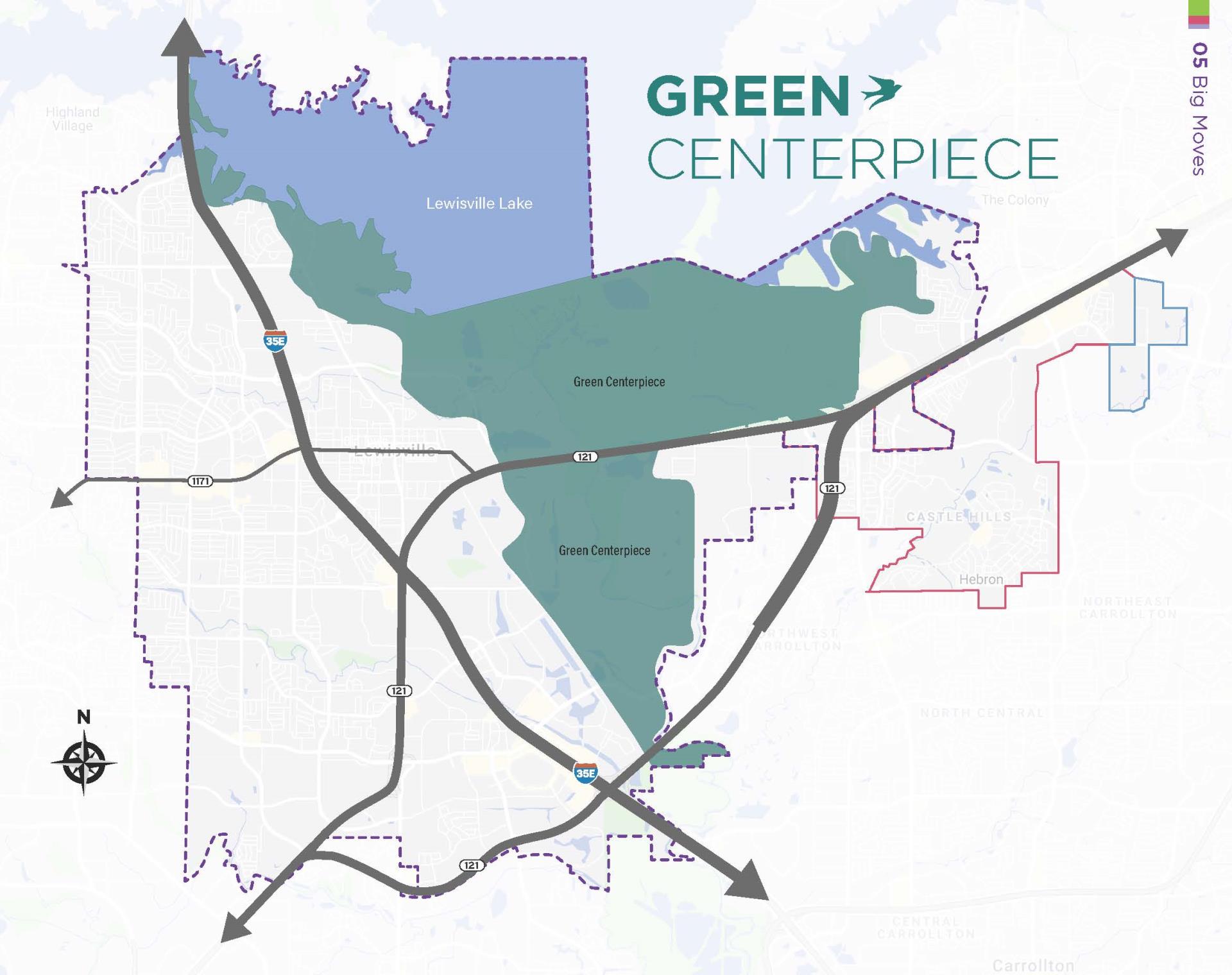 Green Centerpiece Map